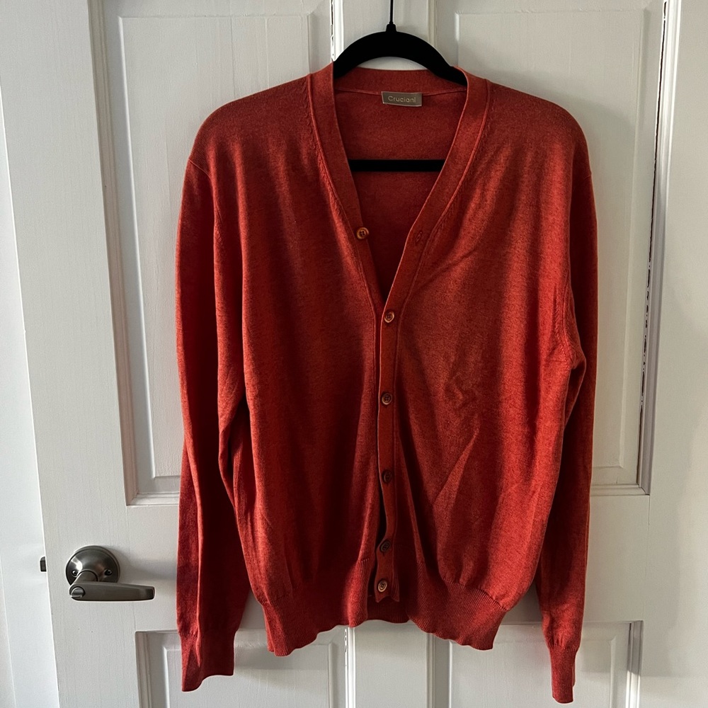 Cruciani men's Cotton Cashmere Blend cardigan size 48